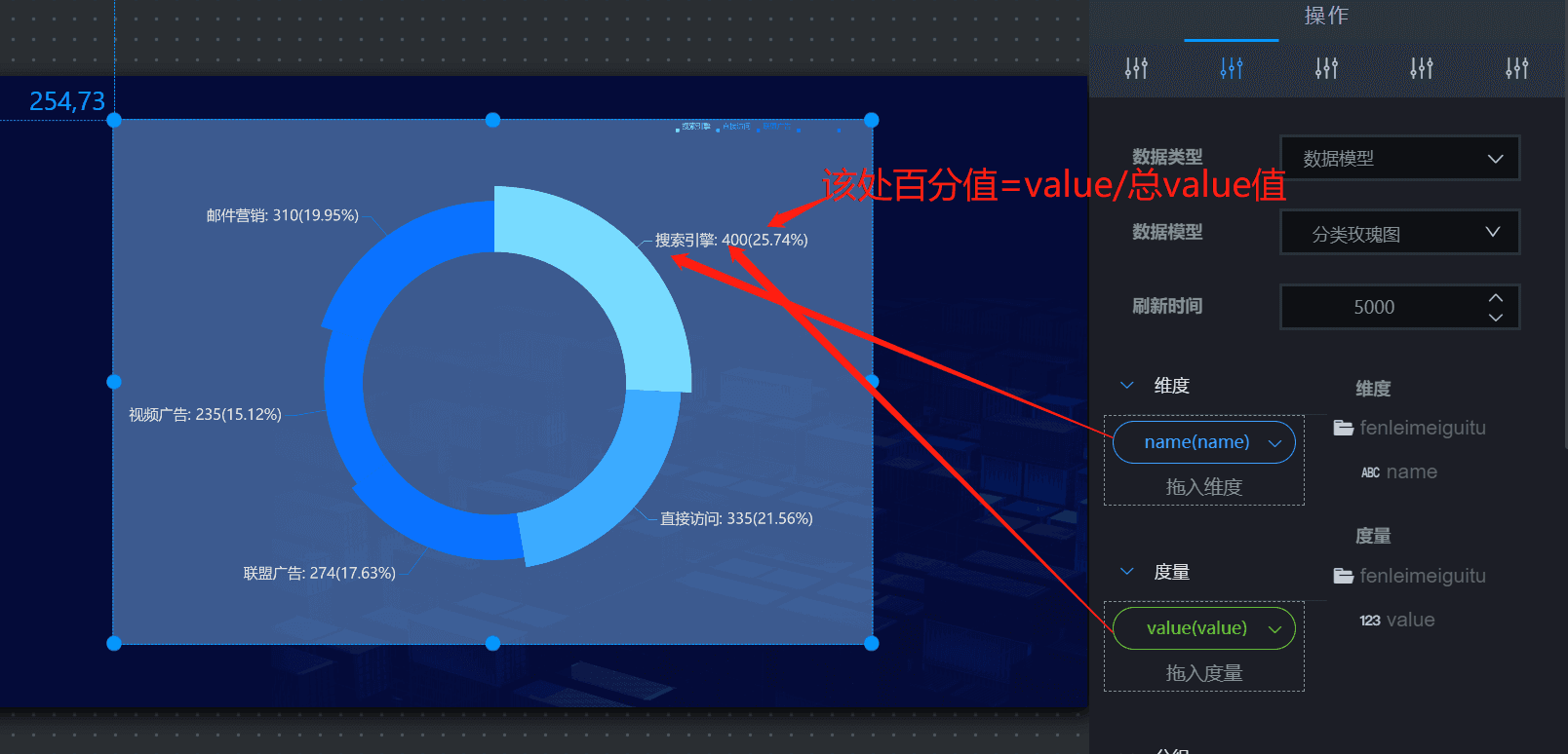 环图数据模型展示区